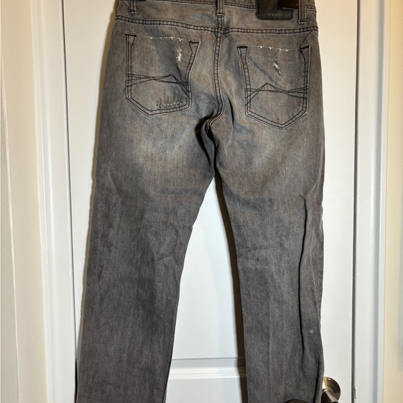 Aeropostale Gray Distressed straight leg Essex Jeans Size 29/30 - Picture 5 of 11